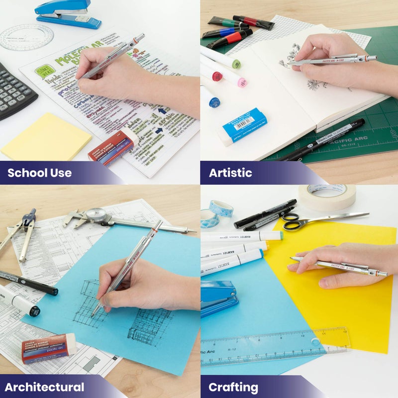 Pacific Arc Premium Gravity Feed Technical Lead Holder All Metal Silver 2 mm - Image 5